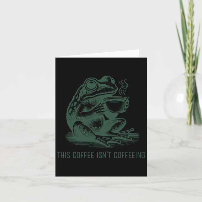 Tarjeta Esta Café No Está Cafeinando Divertida Adicción a  (Anverso)