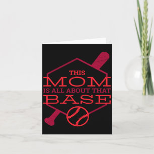 Tarjeta Esta camiseta Mamá de béisbol Todo sobre la base