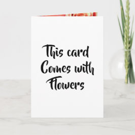 Tarjeta Esta carta viene con flores rosa divertido románti