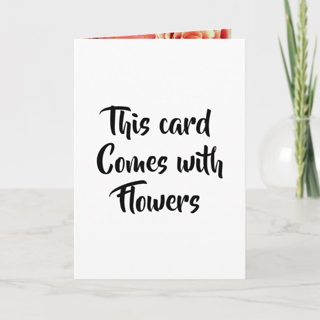 Tarjeta Esta carta viene con flores rosa divertido románti (Anverso)