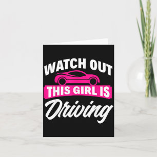 Tarjeta Esta chica conduce nueva licencia de conducir dive