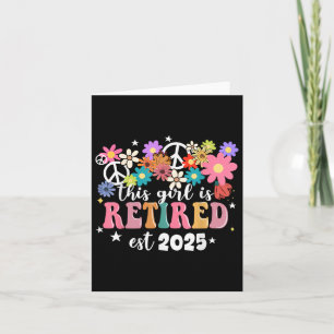 Tarjeta Esta Chica Está Retirada 2025 Camiseta Retro Flora