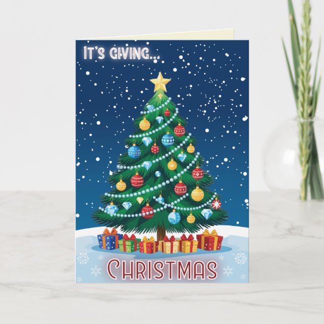 Tarjeta Está dando...Navidad (Anverso)