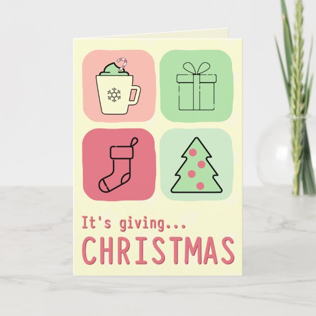 Tarjeta Está dando...Navidad (Anverso)