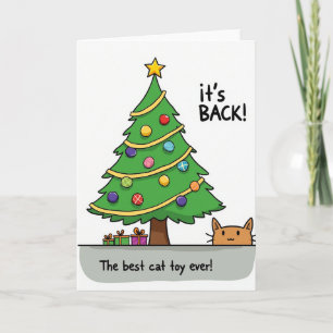 Tarjeta ¡Está de vuelta! El mejor juguete para gatos de to