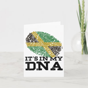 Tarjeta Está En Mi Adn Bandera De Jamaica Jamaicana Regalo