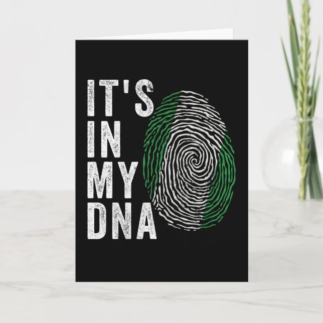 Tarjeta Está en mi ADN - Bandera de Nigeria (Anverso)