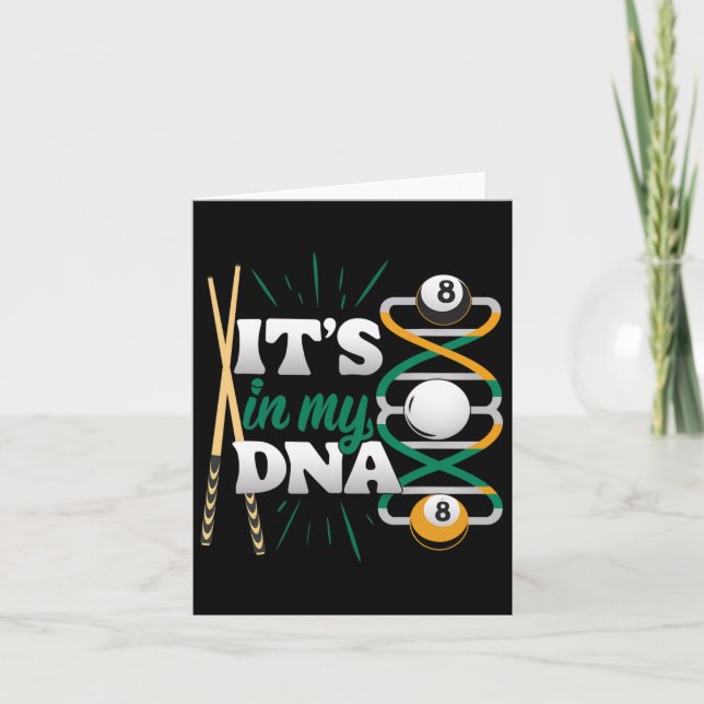 Tarjeta Está en mi ADN - Billiard Queue Pool Player (Anverso)