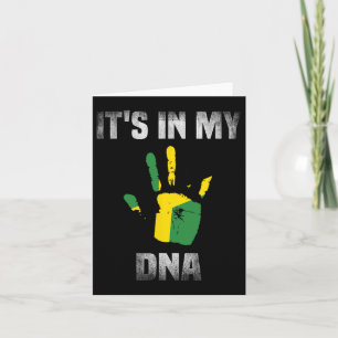Tarjeta Está en mi cita de ADN Bandera jamaiquina Jamaica