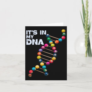 Tarjeta Está en mi Dna Billiard Pool Player Sports Lover F