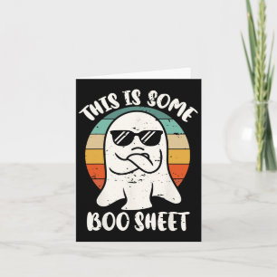 Tarjeta Esta Es Alguna Hoja Boo Fantasma Disfraz Retro De