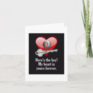 Tarjeta Esta es la clave de mi corazón: romance
