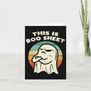 Tarjeta Esta es la hoja de boo Ghost Retro Halloween disfr