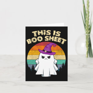 Tarjeta Esta es la hoja de boo Ghost Retro Halloween disfr