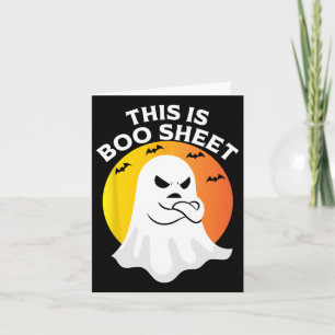 Tarjeta Esta Es La Hoja De Boo Ropa De Halloween Retro