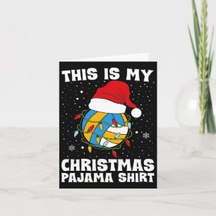 Tarjeta Esta es la luz de Navidad de voleibol de mis Navid