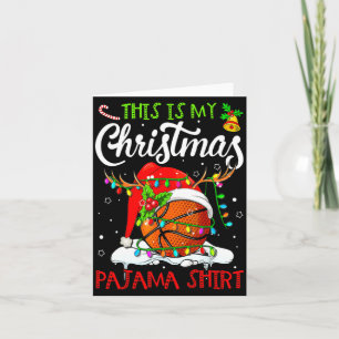 Tarjeta Esta es la pijama de baloncesto de Navidad para ni