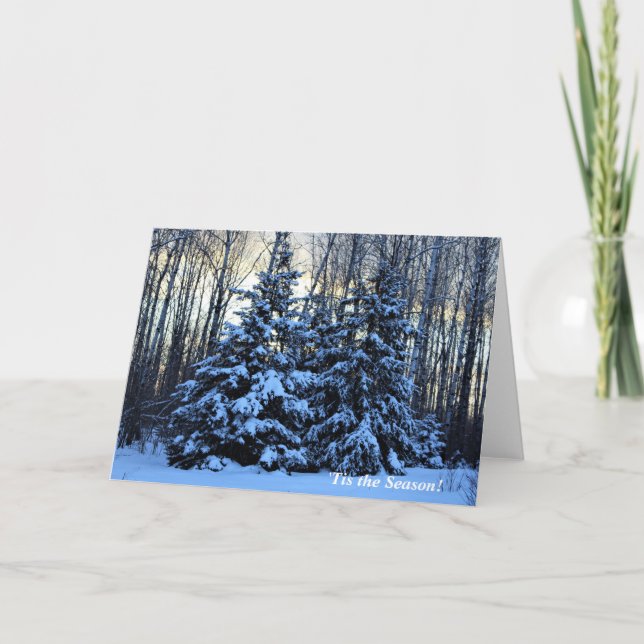 Tarjeta 'Esta es la temporada de feriado de invierno del n (Anverso)