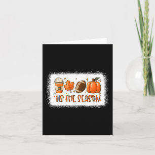 Tarjeta Esta es la temporada de la hoja de calabaza Latte