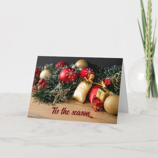 TARJETA ÉSTA ES LA TEMPORADA PARA DESEAR "USTEDES" FELIZ N (Anverso)