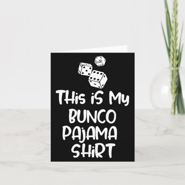 Tarjeta Esta Es Mi Camisa De Dormir Bunco Para Mujeres Hom (Anverso)