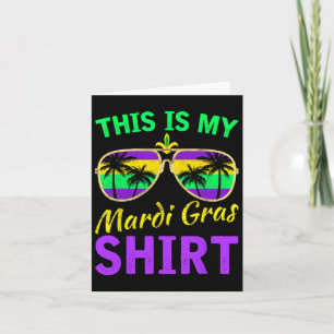 Tarjeta Esta Es Mi Camisa De Mardi Gras Para Hombres Mujer