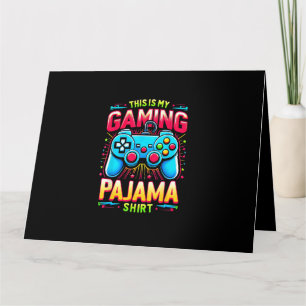 Tarjeta Esta es mi camisa de pijama de juego de videojuego