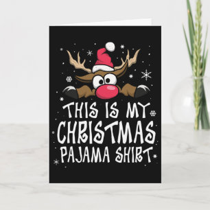 Tarjeta Esta es mi camisa de pijama de Navidad divertida N
