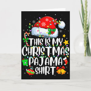 Tarjeta Esta Es Mi Camisa De Pijama De Navidad Divertida P