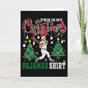 Tarjeta Esta es mi camisa de pijama de Navidad divertida S