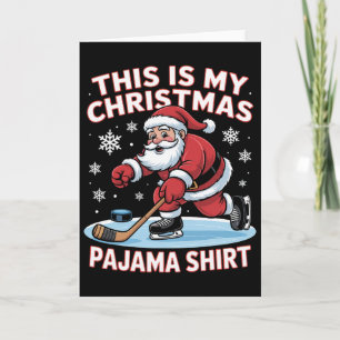 Tarjeta Esta es mi camisa de pijama de Navidad Divertido S