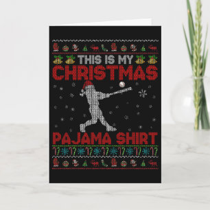 Tarjeta Esta es mi camisa de pijama de Navidad Santa Softl
