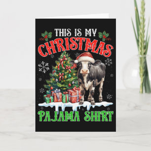 Tarjeta Esta Es Mi Camisa De Pijama De Navidad Sombrero De