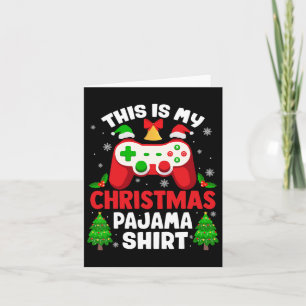 Tarjeta Esta es mi camisa de pijama de Navidad Videojuego