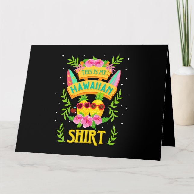 Tarjeta Esta Es Mi Camisa Hawaiana Hombres Pineapple Hawa (Anverso)