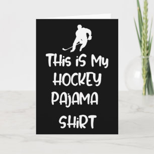 Tarjeta Esta Es Mi Camiseta De Hockey De Pijama Para Adole