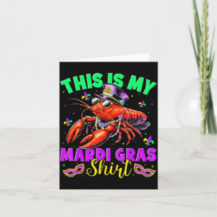 Tarjeta Esta Es Mi Camiseta De Mardi Gras Langostinos Dive