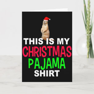 Tarjeta Esta Es Mi Camiseta De Navidad De La Marmota De Na