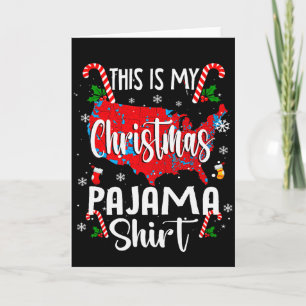 Tarjeta Esta Es Mi Camiseta De Navidad De Pijama Divertida