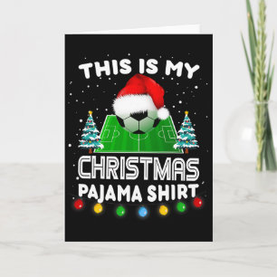 Tarjeta Esta Es Mi Camiseta De Navidad De Pijama Fútbol Sa
