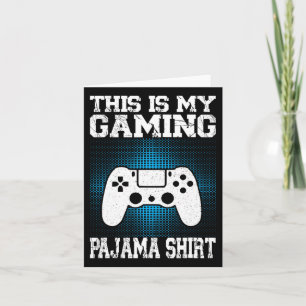 Tarjeta Esta Es Mi Camiseta De Pijama De Juegos Divertida