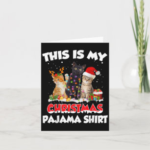 Tarjeta Esta Es Mi Camiseta De Pijama De Navidad Divertida