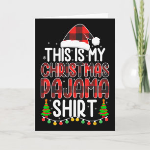 Tarjeta Esta Es Mi Camiseta De Pijama De Navidad Gorra Div