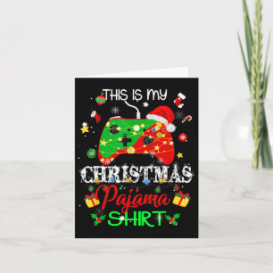 Tarjeta Esta Es Mi Camiseta De Pijama De Navidad Videojueg