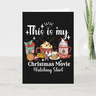 Tarjeta Esta Es Mi Camiseta De Ver Películas De Navidad Fa