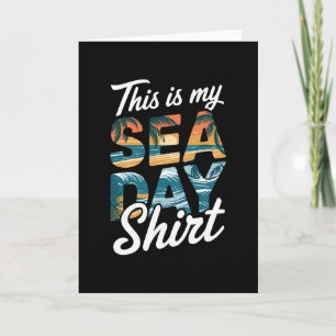 Tarjeta Esta es mi camiseta del día del mar divertida para