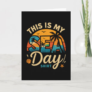 Tarjeta Esta es mi camiseta del día del mar divertida para