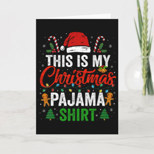 Tarjeta Esta Es Mi Diversión De Pijama De Navidad Pjs De N