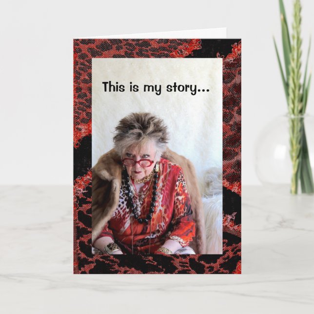 Tarjeta Esta es mi historia jurada de secreto humorístico (Anverso)