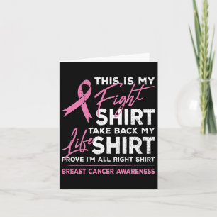 Tarjeta Esta es mi lucha contra el cáncer de mama Concienc